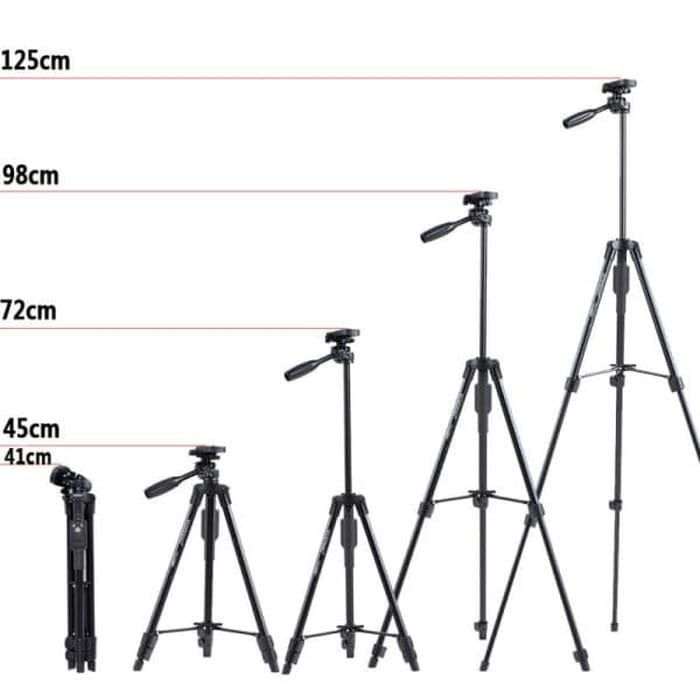 Chân Tripod Yunteng Vct 5208 Chiều Cao 1.5m Chính Hãng