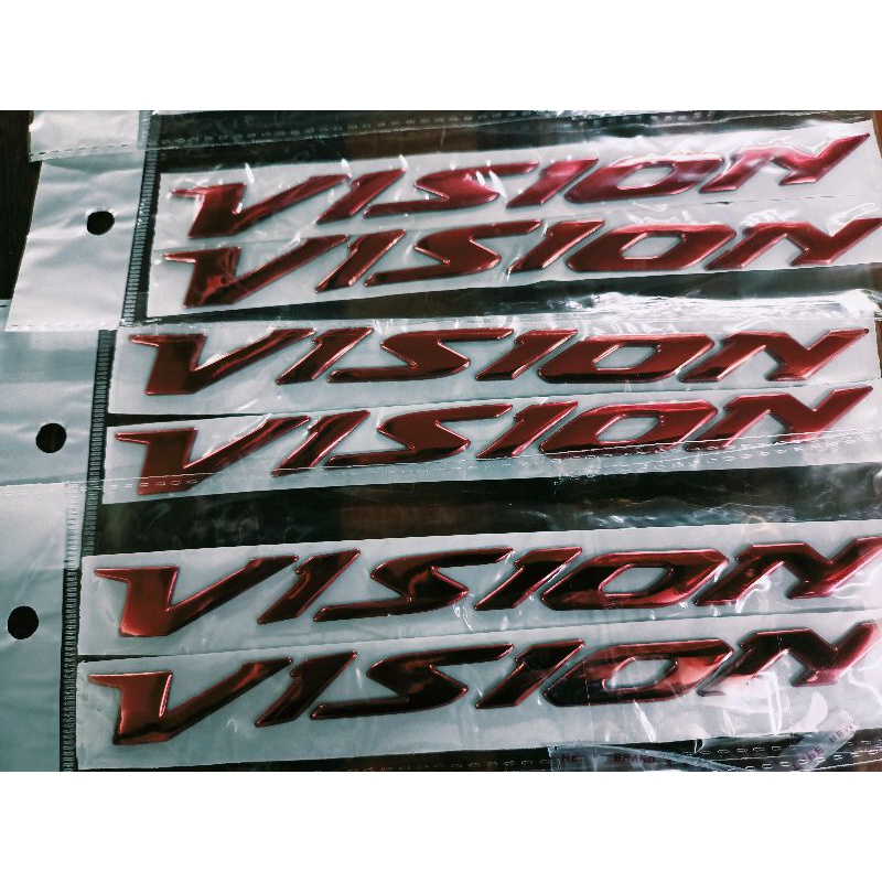 Bộ chữ nổi Vision crôm đỏ siêu đẹp