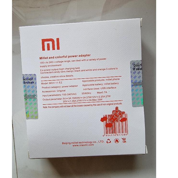 Điện thoại XIAOMI 33 WATT CHARGER 100% MI 11 TURBO CHARGER 6