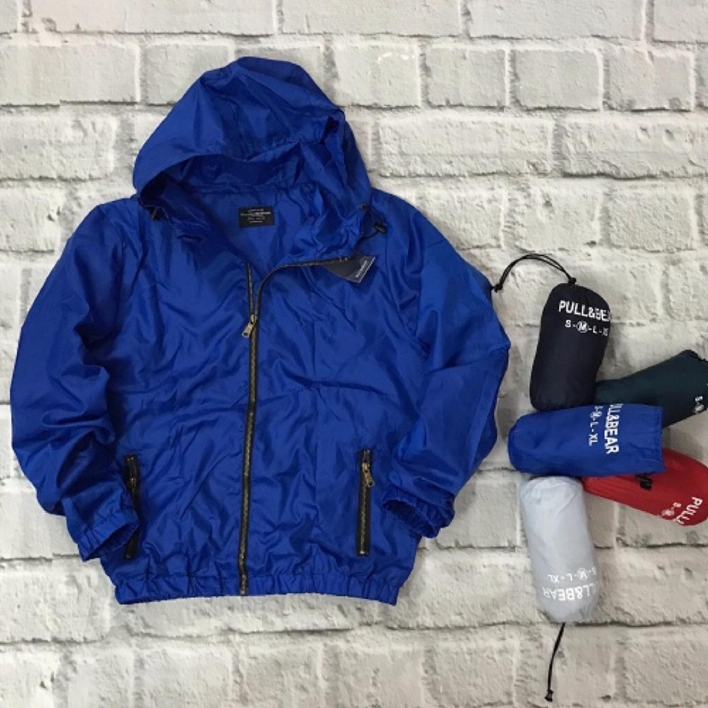 ÁO KHOÁC DÙ PULL&amp;BEAR  (XANH DƯƠNG)