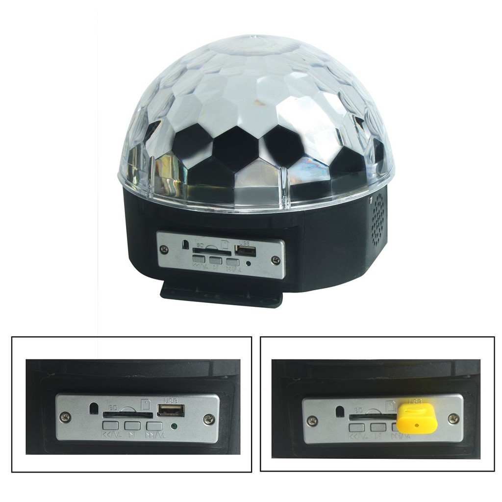 Đèn Sân Khấu Cảm Ứng Theo Tiếng Nhạc + USB + Remote ( Đen) | BigBuy360 - bigbuy360.vn