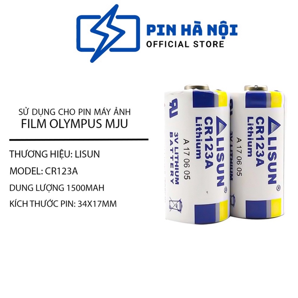 Pin Máy Ảnh FILM OLYMPUS MJU CR123 CR123A, Pin Cao Cấp Hà Nội - PinChinhHang HN