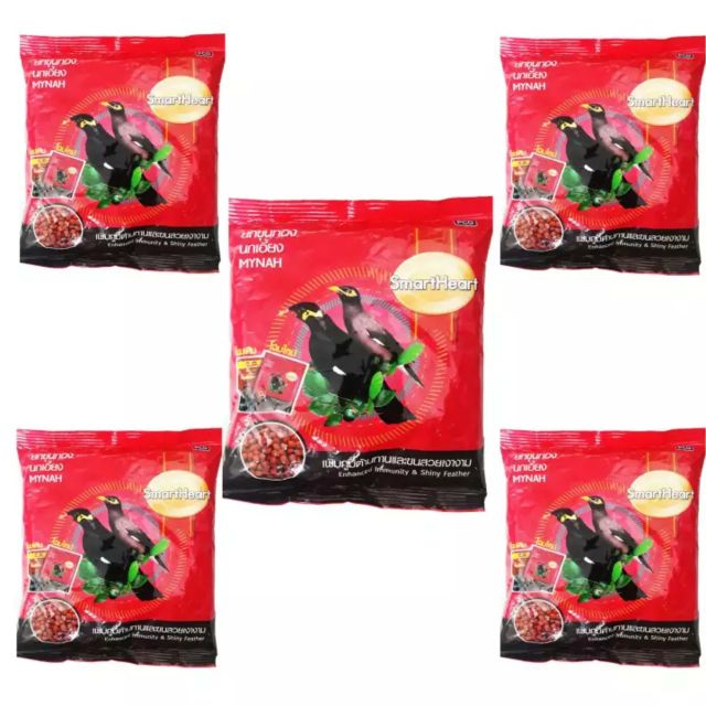 Combo 5 Gói Cám SmartHeart 400g - Thức Ăn Cho Chim Nhồng, Sáo, Cưỡng