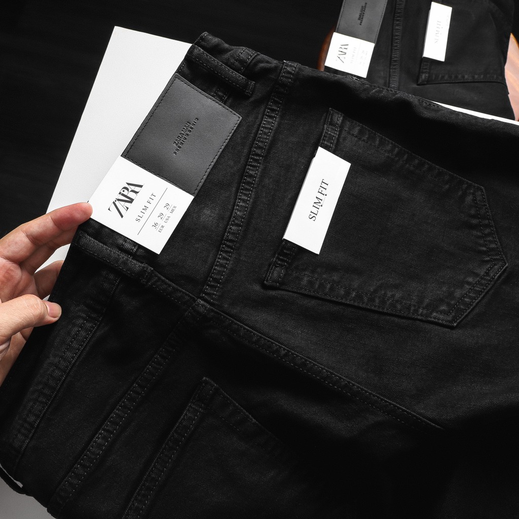 Quần jean dài nam ZR đen (Form Slimfit,chất vải co dãn,ống quần 15 - 18cm,hàng Vnxk) | BigBuy360 - bigbuy360.vn