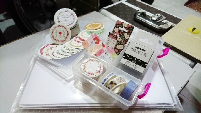 Hộp nhựa đựng băng dính washi tape - có size vừa va size to