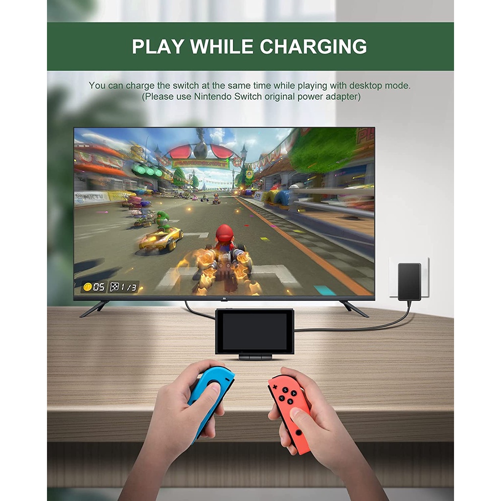 Dobe Đế Sạc Chuyển Đổi Hdmi Tv Với Cổng Type C Usb 3.0 Cho Nintendo Switch