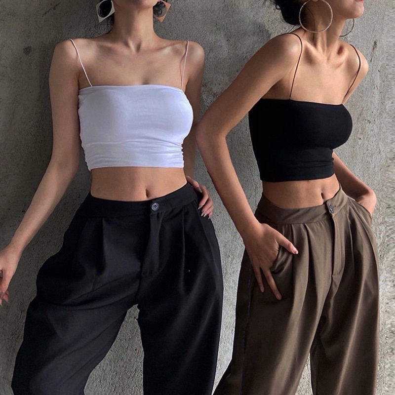 Croptop Dáng Cơ Bản Áo Quây Yếm Hai Dây Nary Closet 2022