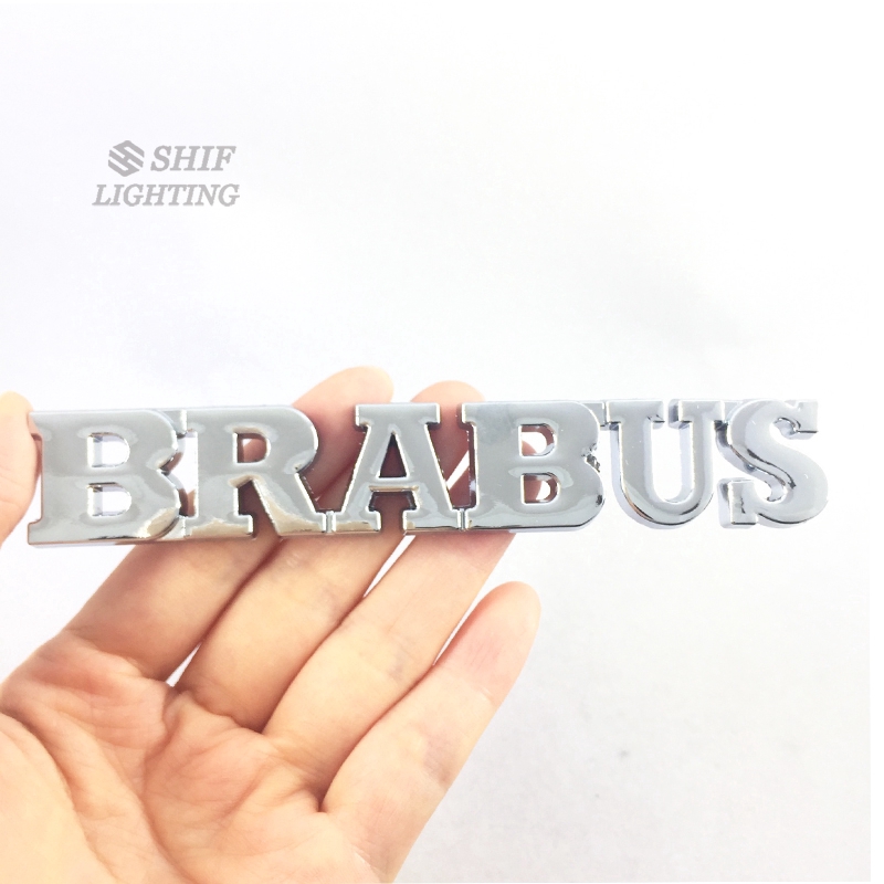Miếng dán trang trí xe hơi bằng kim loại thiết kế logo BRABUS cho Mercedes