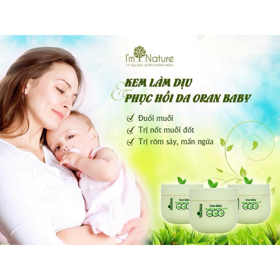 Kem Bôi Muỗi Đốt và Con Trùng Cắn ORAN BABY 50g Làm Dịu &amp; Phục Hồi Da Sau Khi Bị Muỗi và Con Trùng Cắn- Ngăn Ngừa Muỗi