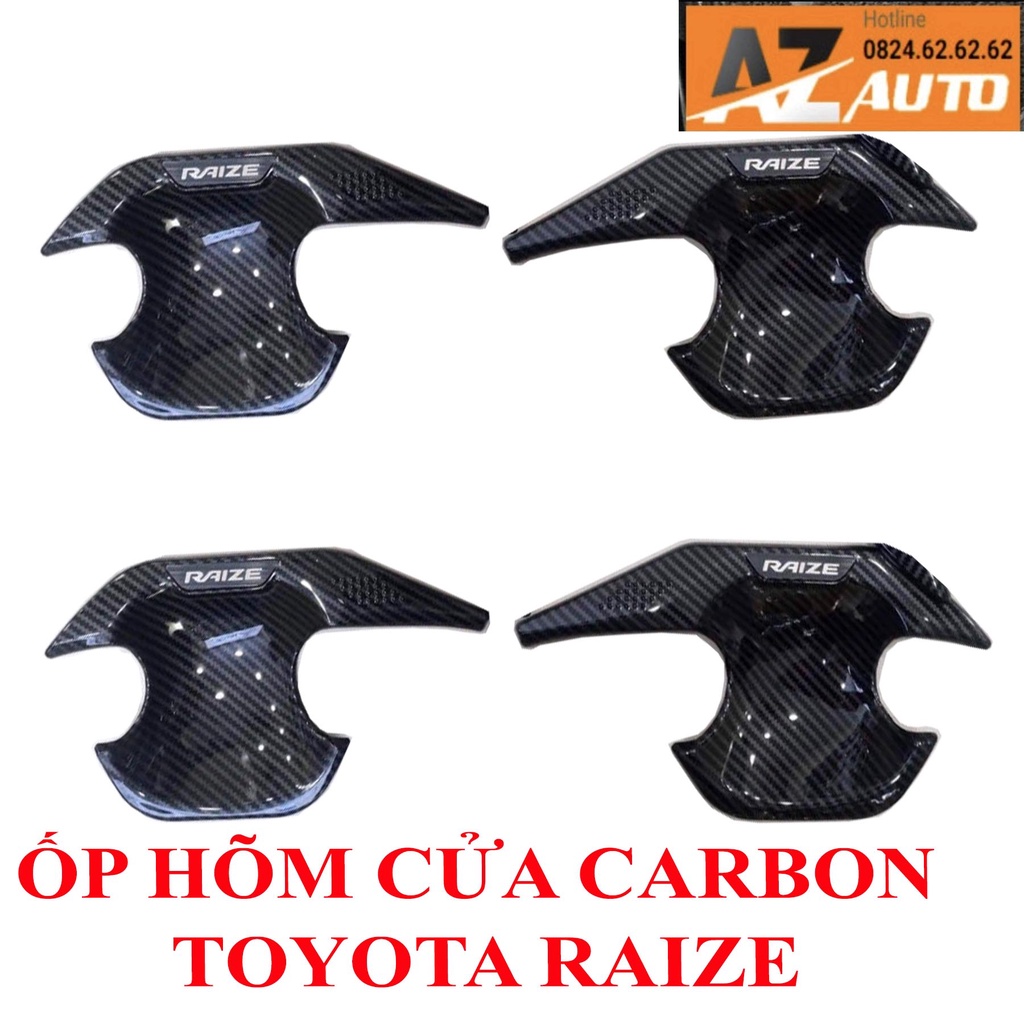 ỐP TAY NẮM , Ốp HÕM CỬA TOYOTA RAIZE 2021-2022 VÂN CARBON