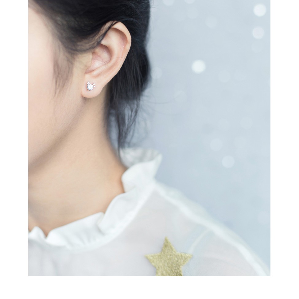 Khuyên tai bạc Ý s925 lấp lánh ánh kim E4367 - AROCH Jewelry