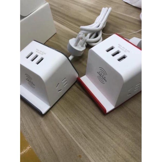 Ổ điện sạc đa năng 4 cổng usb công suất cao, củ cóc sạt 4 lỗ sạc nhanh cho iphone samsung xiaomi KLH