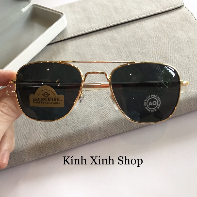 Kính râm, Kính mát Nam Cơn Ao Fullbox Phụ Kiện Tròng Thuỷ Tinh Cao Cấp