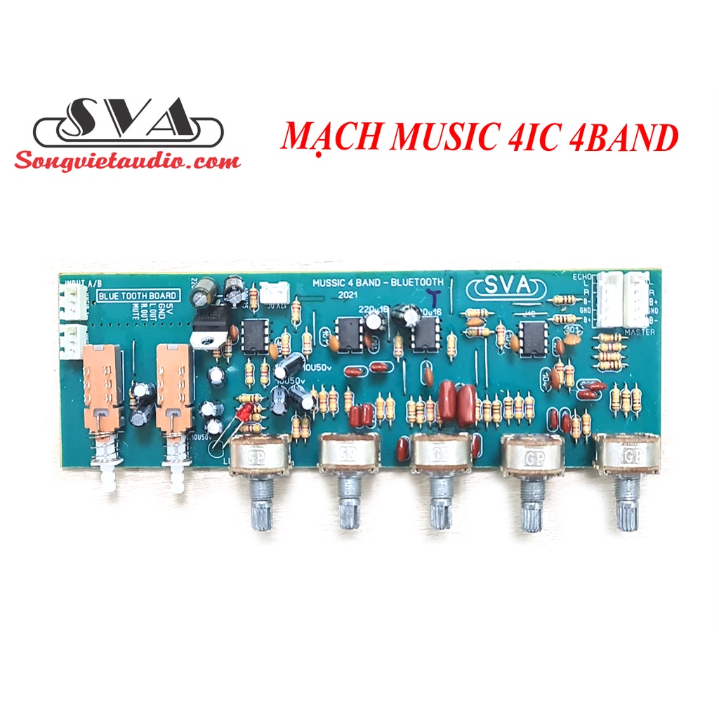 MẠCH MUSIC 4IC 4 BAND (CÓ THỂ GẮN THÊM BLUETHOOTH) - KÈM DÂY