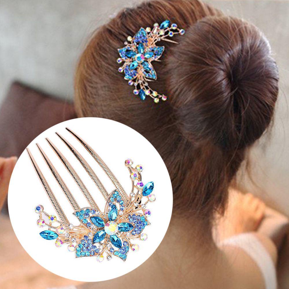 Lược Cài Tóc Đính Hoa Phong Cách Hàn Quốc Cho Nữ