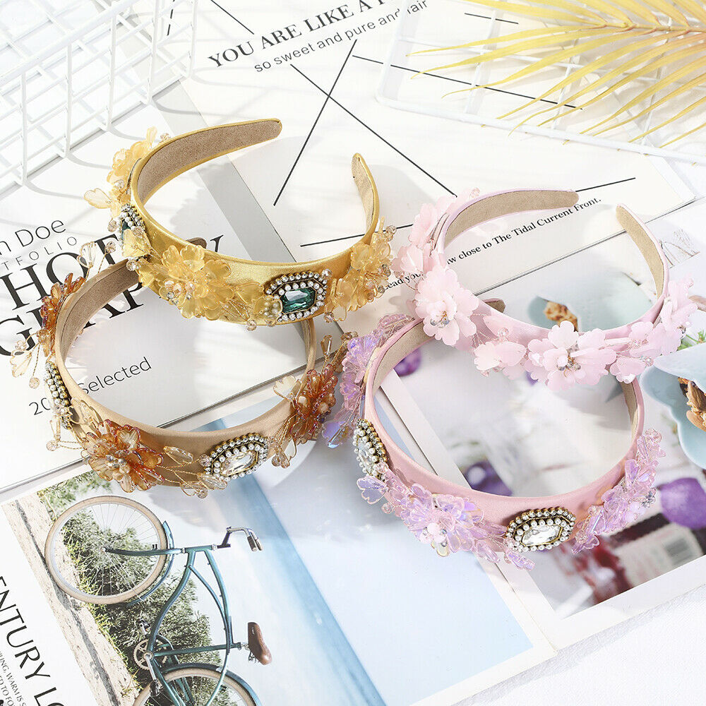 Băng đô cài tóc đính đá và ngọc trai nhân tạo xinh xắn dành cho nữ