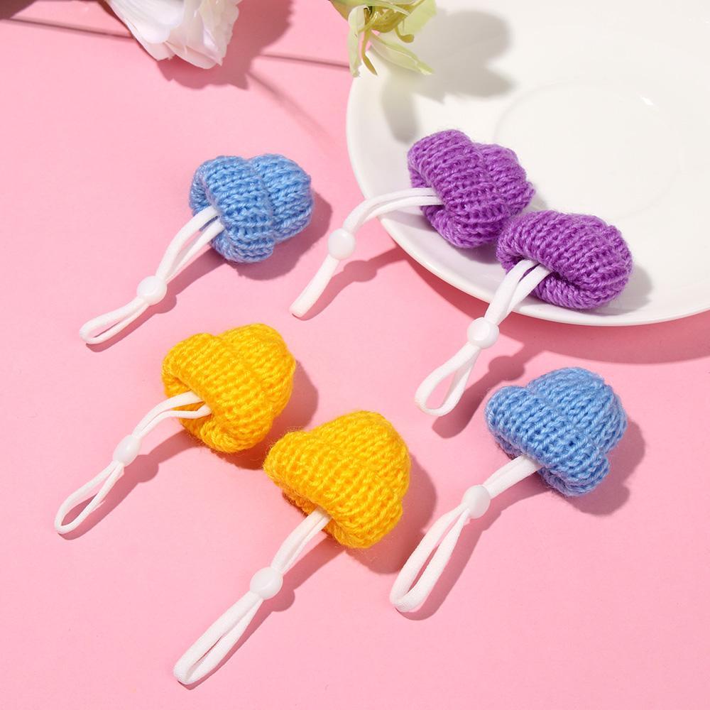 LEISURE Set 2 Mũ Len Màu Trơn Thời Trang Cho Thú Cưng