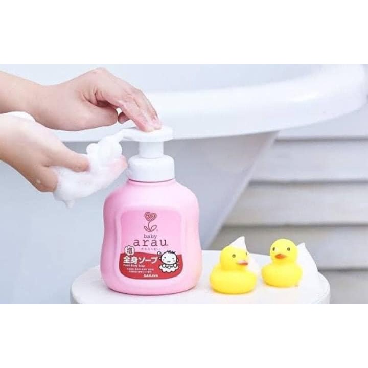 Sữa Tắm Gội Thảo Mộc Tạo Bọt Dưỡng Ẩm ARAU BABY Nội Địa Nhật An Toàn Cho Bé  - SAKUKO