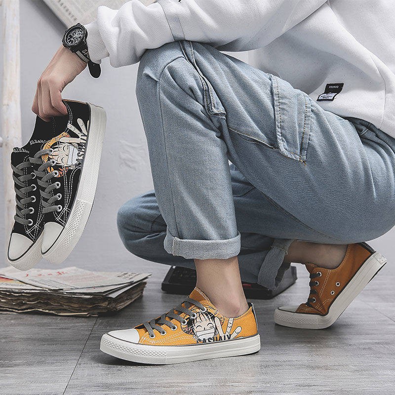 One Piece phiên bản Hàn Quốc All-match Graffiti Casual giày nam | BigBuy360 - bigbuy360.vn