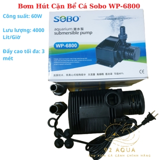 Bơm Hút Cặn Bể Cá Sobo WP-6800 (60W - 4000L/H - 3M) - Bơm Nước Cao Cấp Cho Hồ Cá