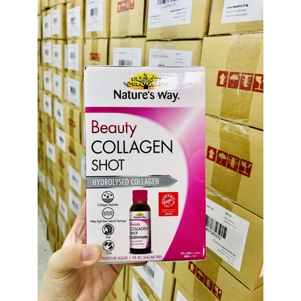 [Giá Sốc] Collagen Shot Natures Way của Úc hộp 10 chai