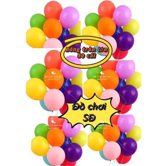 Bong bóng thái tròn lớn 50 cái