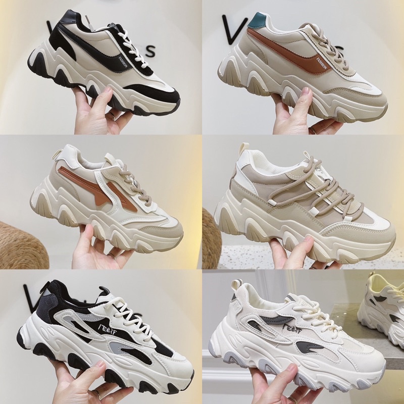 Giày thể thao sneaker pha viền đế cao siêu nhẹ fullbox hàng quảng châu cao cấp