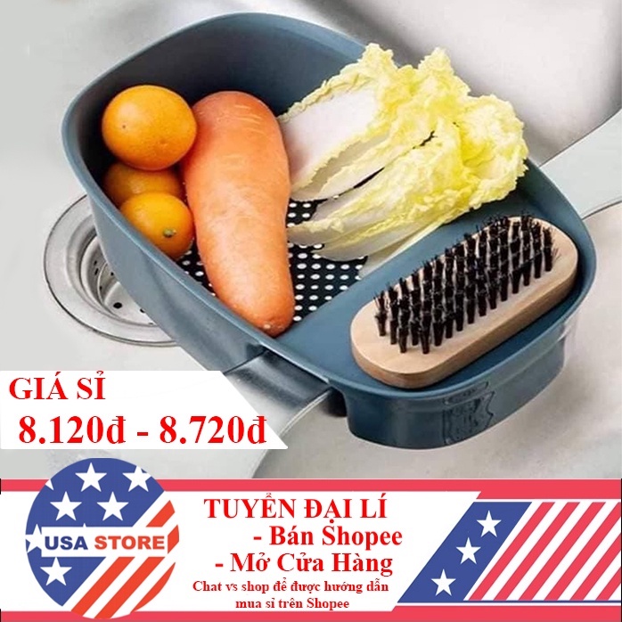 (Video Review) Khay Nhựa Lọc Rác J99 Rửa Hoa Quả Dùng Cho Nhà Bếp, Khay Đựng Thức Ăn Thừa Ráo Nước Mẫu Mới