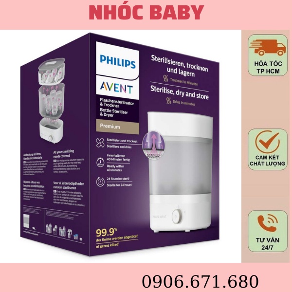 Máy tiệt trùng sấy khô Philips Avent SCF 293.00 Premium Plus - Bảo Hành 2 Năm - 1 Đổi 1 Trong 7 Ngày Nếu Lỗi NSX