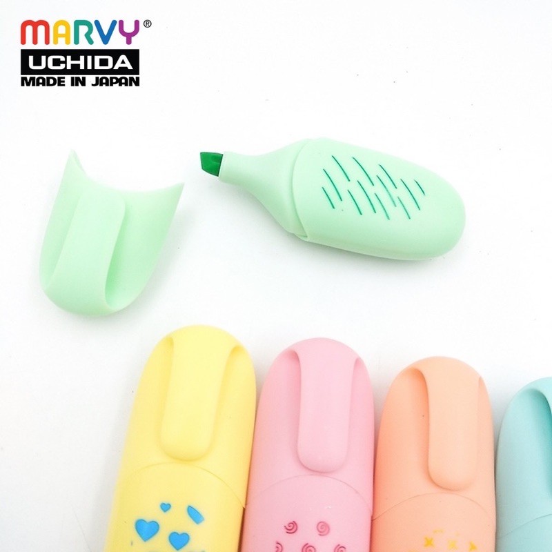 [DA ĐEN] Bộ 6 Màu Dạ Quang Pastel Marvy HL60