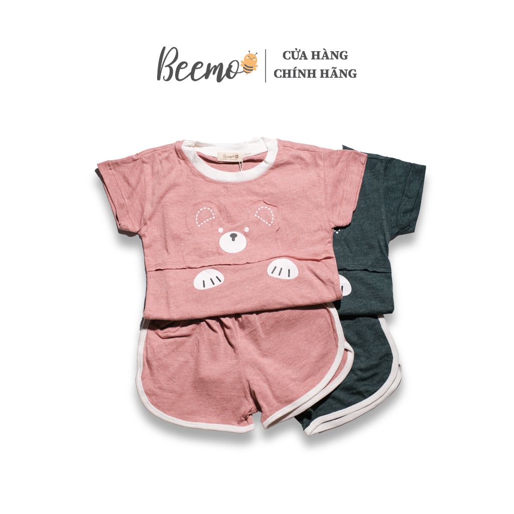 Bộ quần áo đáp gấu 4 màu cho bé Beemo, chất liệu cotton mềm mịn, họa tiết xinh xắn B120