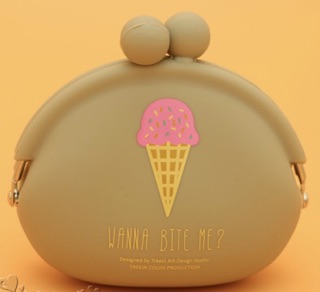 SET TÚI ĐEO CHÉO SILICON - ICE-CREAM XÁM