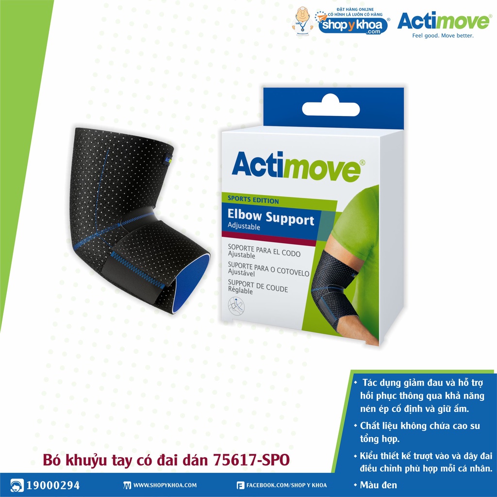Bó khuỷu tay có đai dán 75617-SPO Actimove Elbow Support