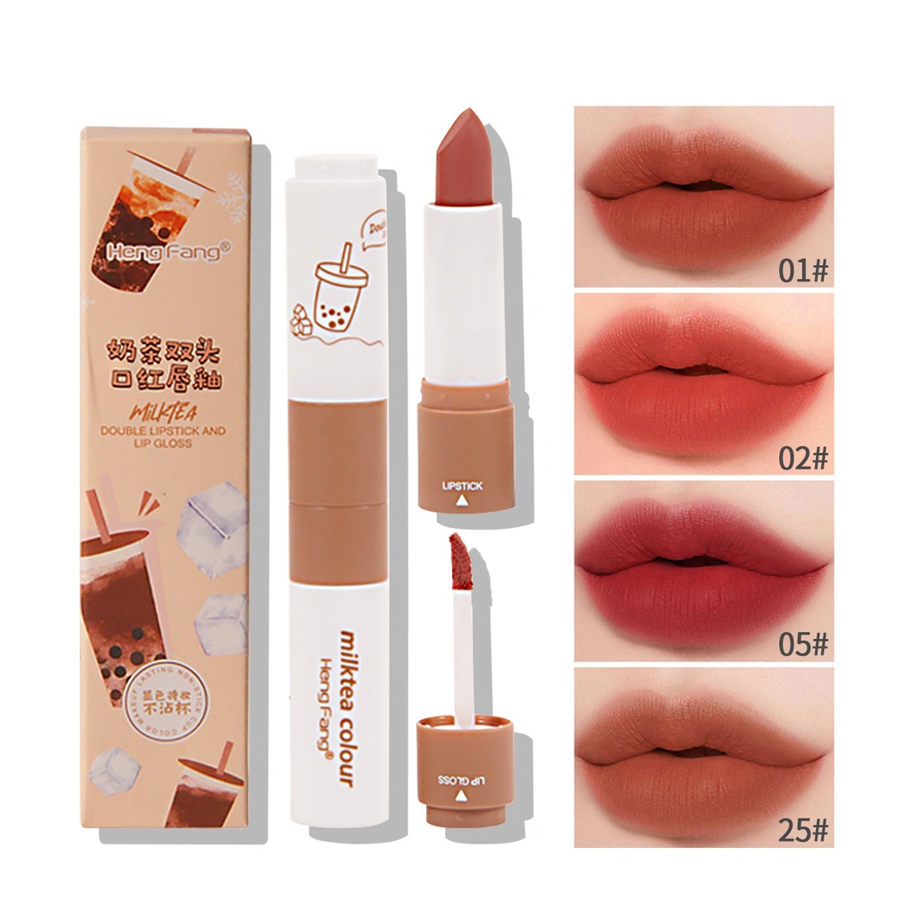 Son môi HengFang không dính cốc chống nước 2 trong 1 3.5g H9433