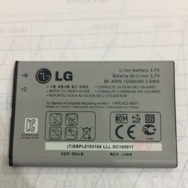 pin LG KW730(BF-45FN) 1500mah