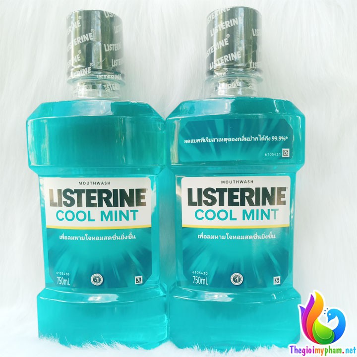 Combo 2 Nước Súc Miệng Listerine Cool Mint 750ml