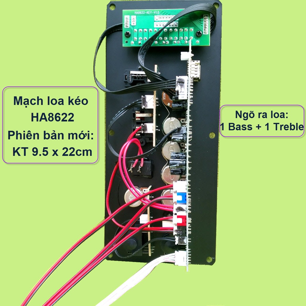 [Mã 155ELSALE giảm 7% đơn 300K] Mạch loa kéo công suất 40W - 80W HA8622 Thùng loa kéo 2.5 tấc - 3 tấc Bluetooth Karaoke