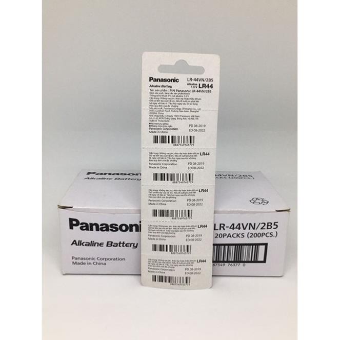 Vỉ 10 viên pin LR44 AG13 Panasonic
