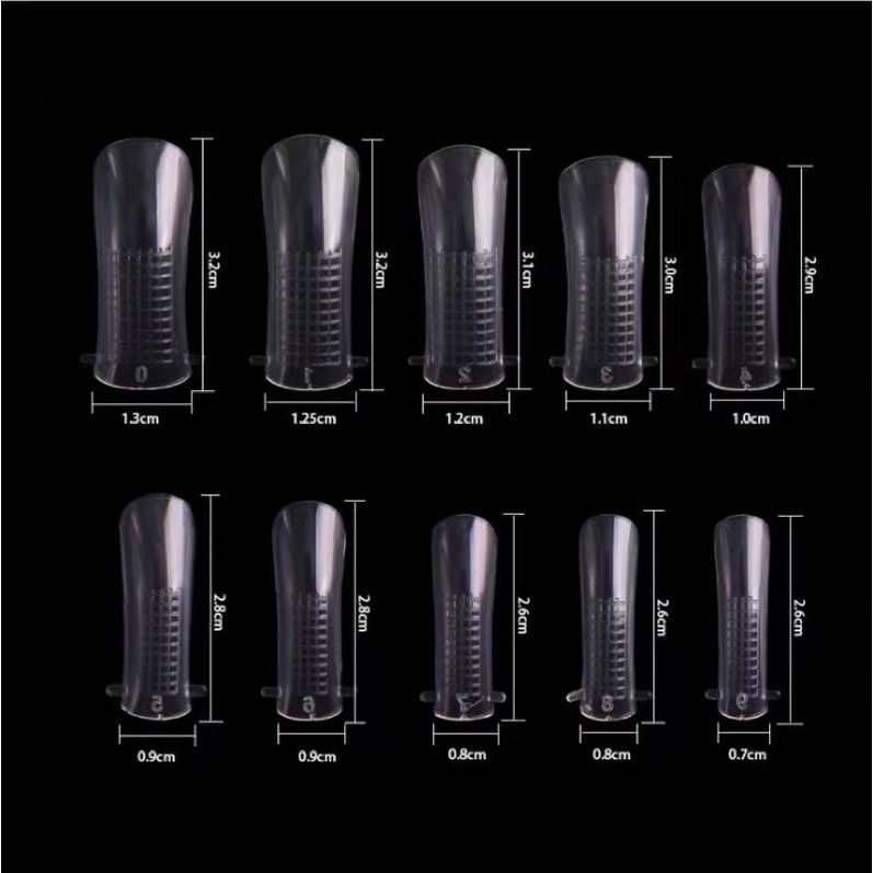 Móng úp gel gôm , hộp 100 móng