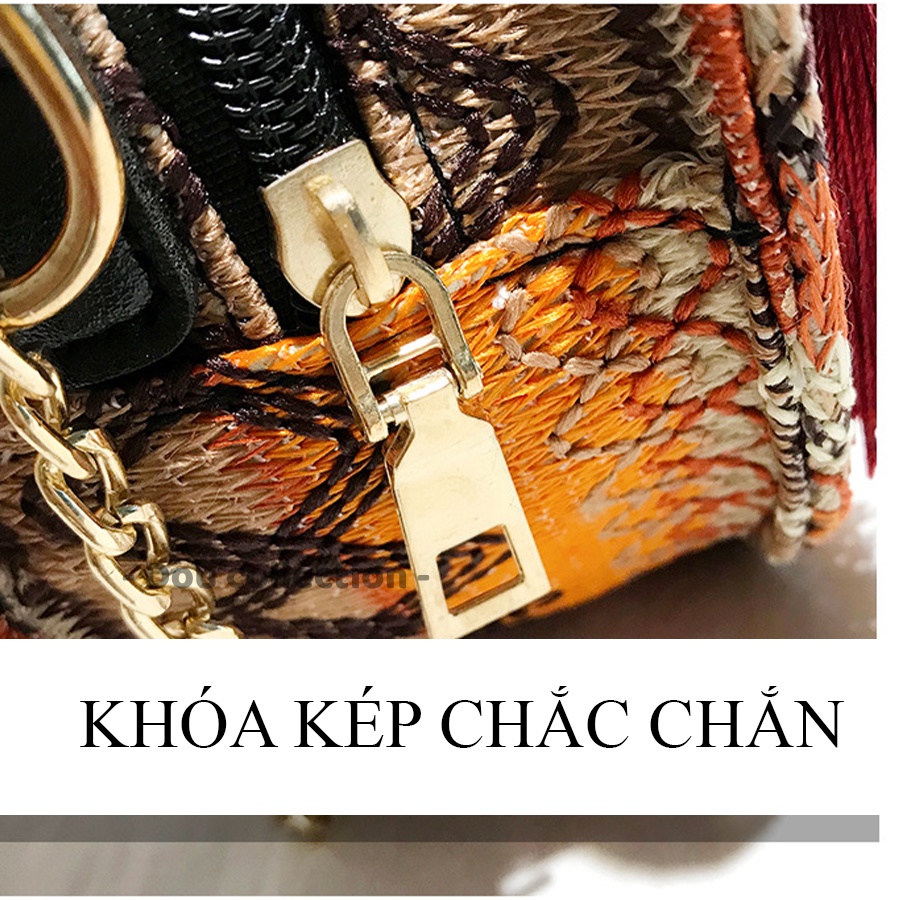 [NowShip2h] Túi Đeo Chéo (Túi Xách Boho) Thổ Cẩm Phong Cách Bohemian Thời Trang Đi Biển Vintage - Mã XT057