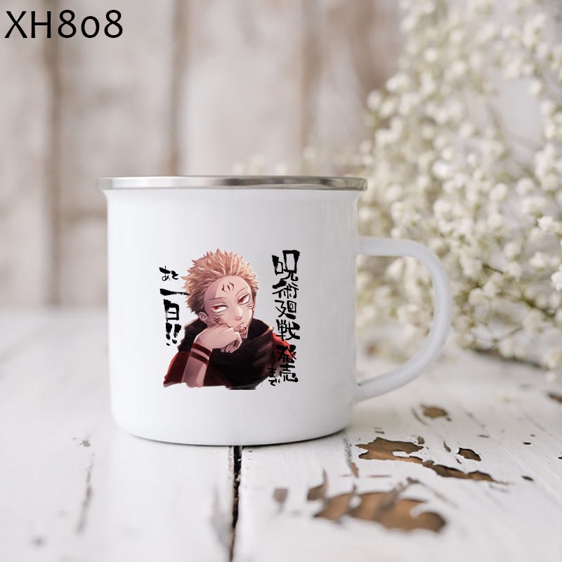 Ly Uống Cà Phê Màu Trắng In Hình anime jujutsu kaisen Thời Trang