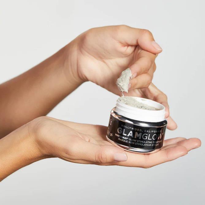 Mặt Nạ Đất Sét 60$ GlamGlow YOUTHMUD Glow Stimulating &amp; Exfoliating Treatment Mask