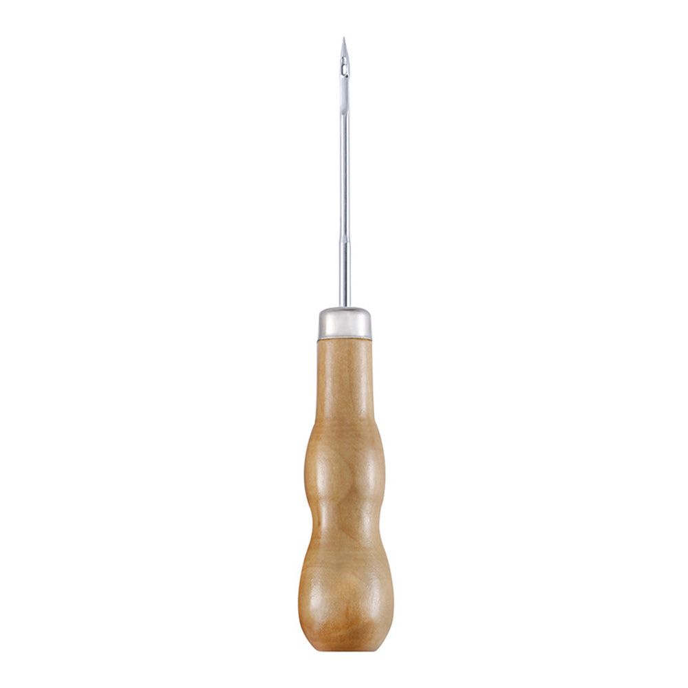 Dùi cán gỗ chuyên dụng cho khoan đục/ may vá tạo lỗ gia công giày bằng vải bố/ da thiết kế tự làm thủ công tiện dụng