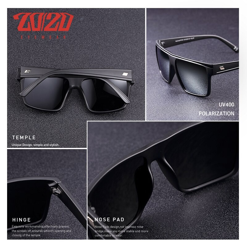 Kính mát Nam hàng xách tay PL331 chính hãng 20/20 phong cách vuông | BigBuy360 - bigbuy360.vn