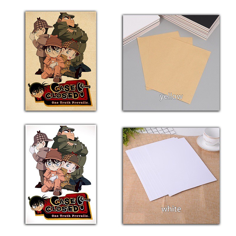 Phim hoạt hình nhật bản thám tử lừng danh conan / meitantei conan / trường hợp đóng áp phích cổ điển kraft giấy nghệ thuật in và áp phích trang trí phòng nhà áp phích tường