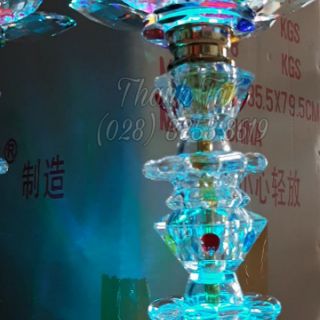 Bộ Đèn Thờ Sen Pha Lê Mà:0443