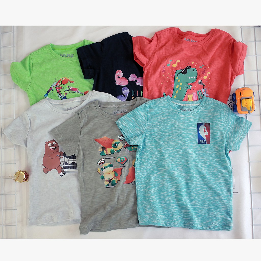 Áo phông bé trai cao cấp VNXK 100% cotton Size 9 - 23 kg mẫu mã đa dạng - TIỆM NHÀ SÓC BƠ