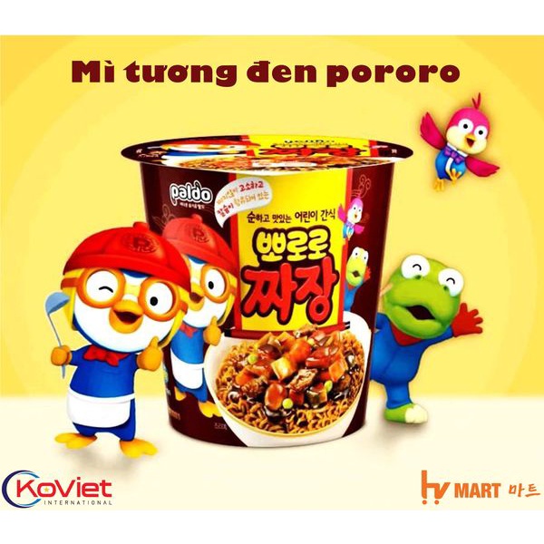mì trộn tương đen pororo trê em hàn quốc