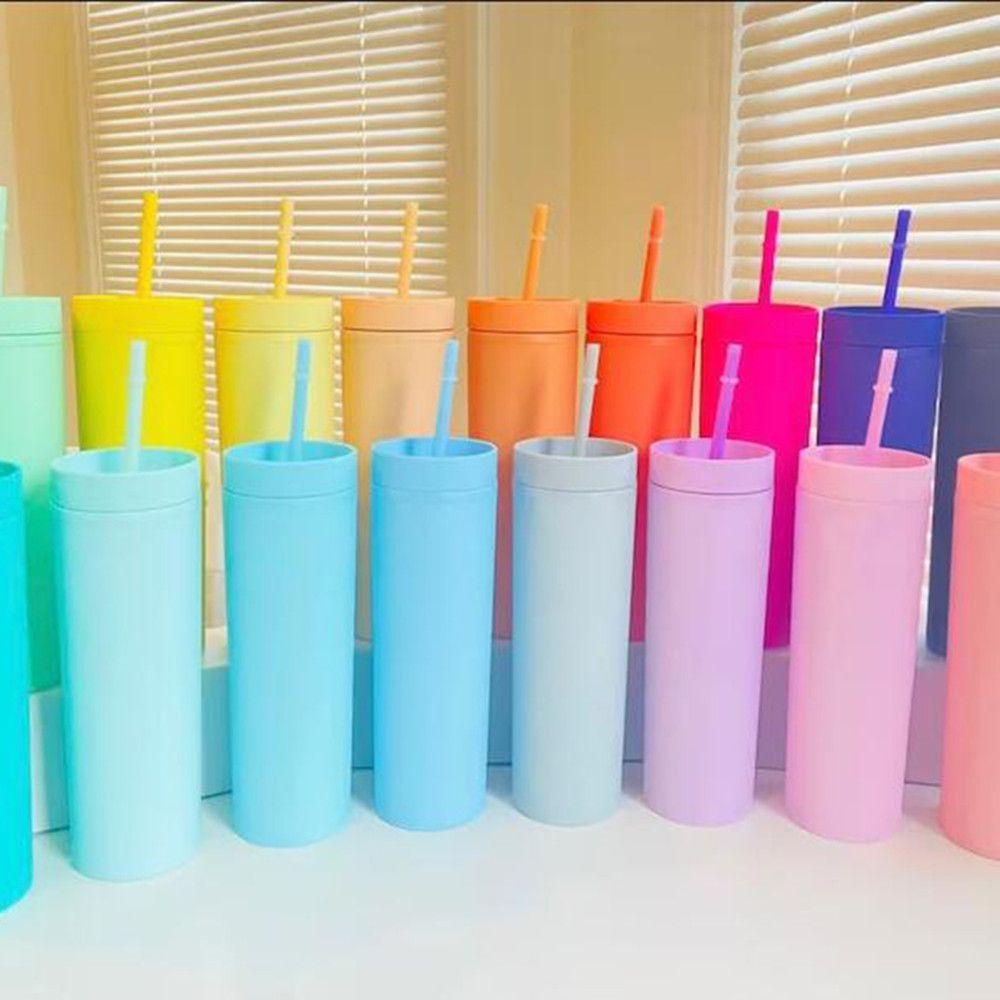 Cốc Uống Sữa Bằng Acrylic 16oz Nhiều Màu Sắc Tùy Chọn