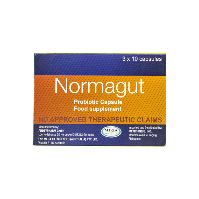 Normagut, phòng và hỗ trợ trị tiêu chảy, cân bằng hệ vi sinh đường ruột hộp 30 viên.